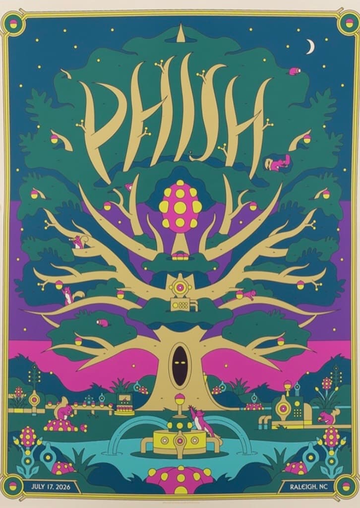 Phish show poster