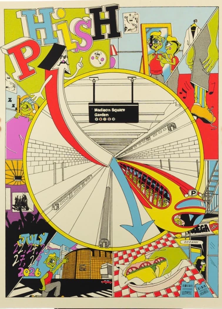 Phish show poster