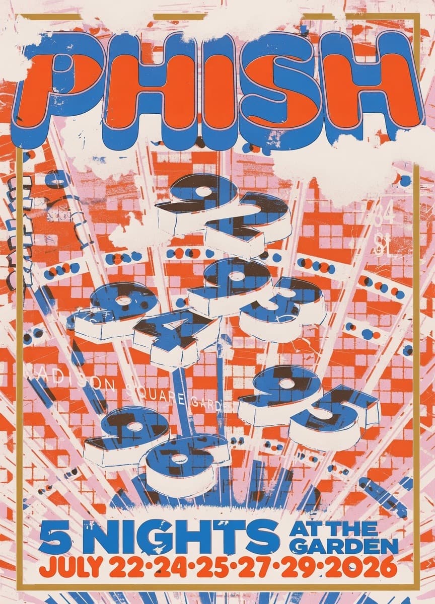 Phish show poster